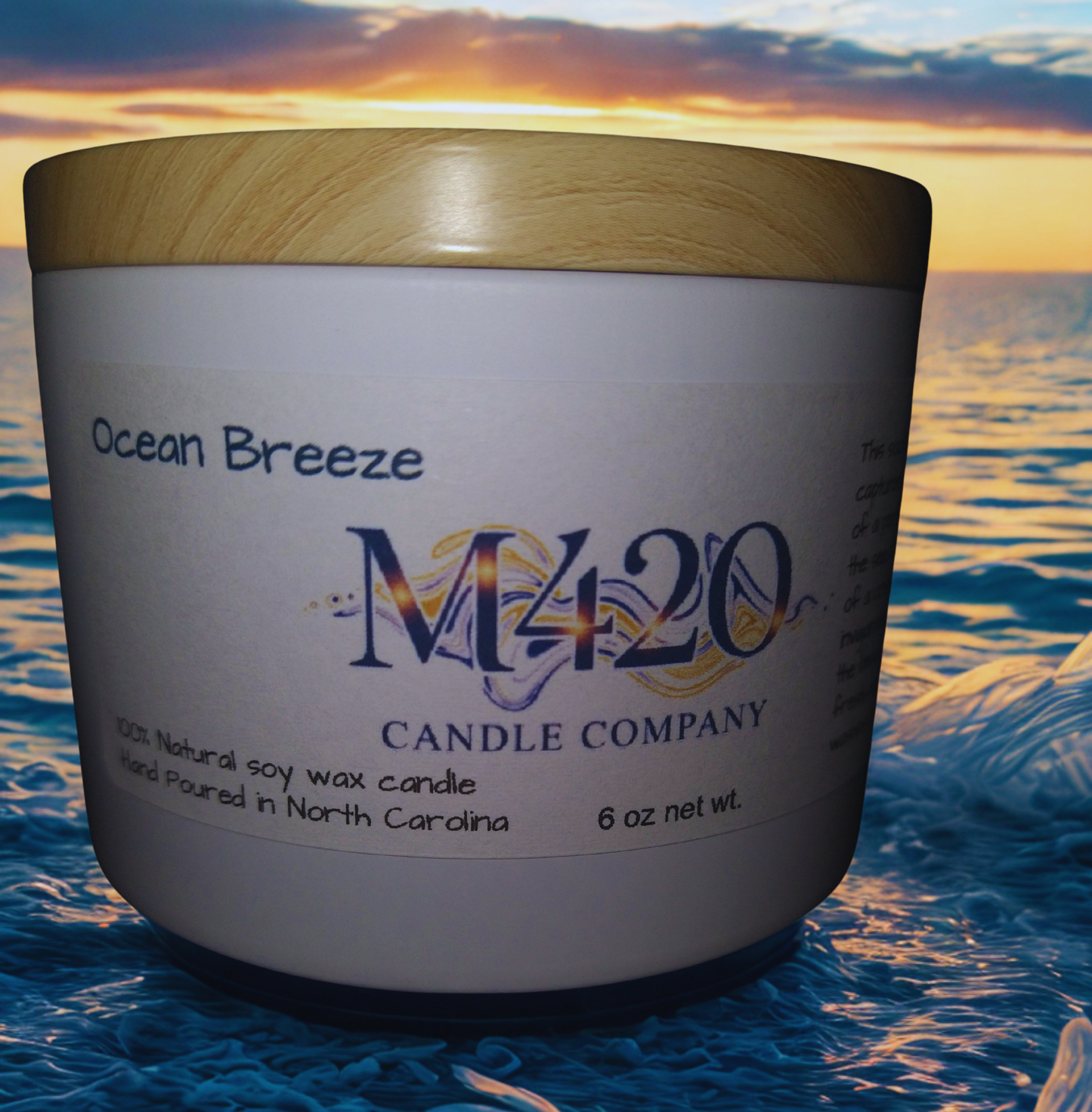 Ocean Breeze Candle (No Flame) 6oz.